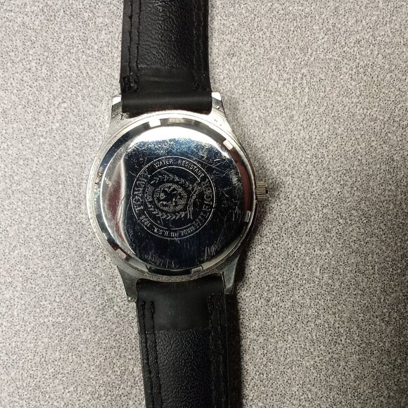 Tommy Hilfiger Leather Strap Wristwatch With Flag Dial Design - Picture 2 of 5